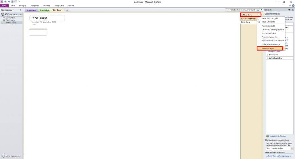 projektmanagement mit onenote