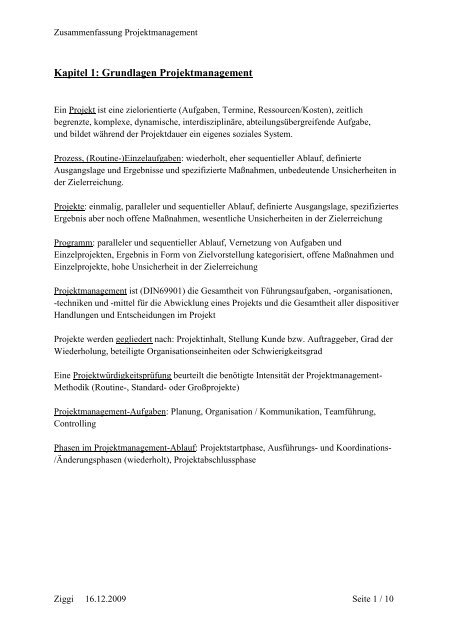 grundlagen des projektmanagements