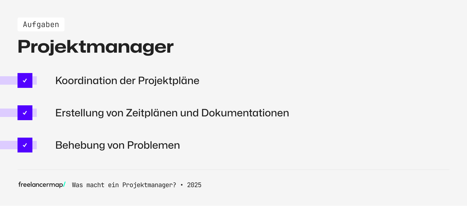 selbstständiger projektmanager
