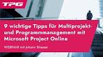 ms project multiprojektmanagement